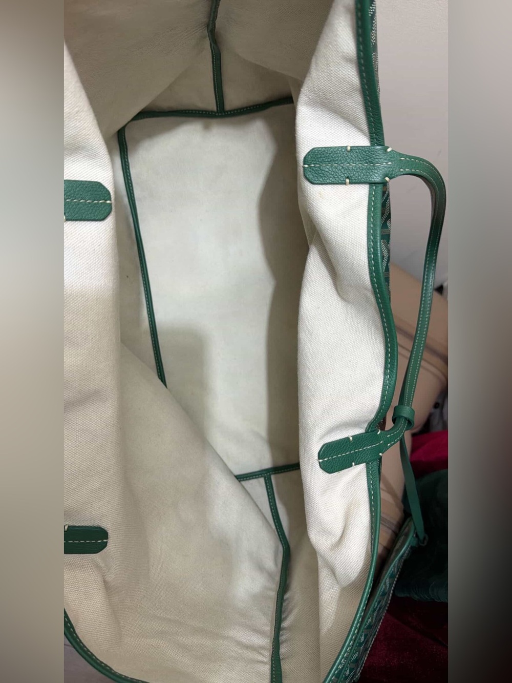 Goyard St. Louis Tote Green - Picture 6 of 14